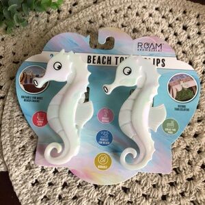 SEAHORSE Beach Towel Clips